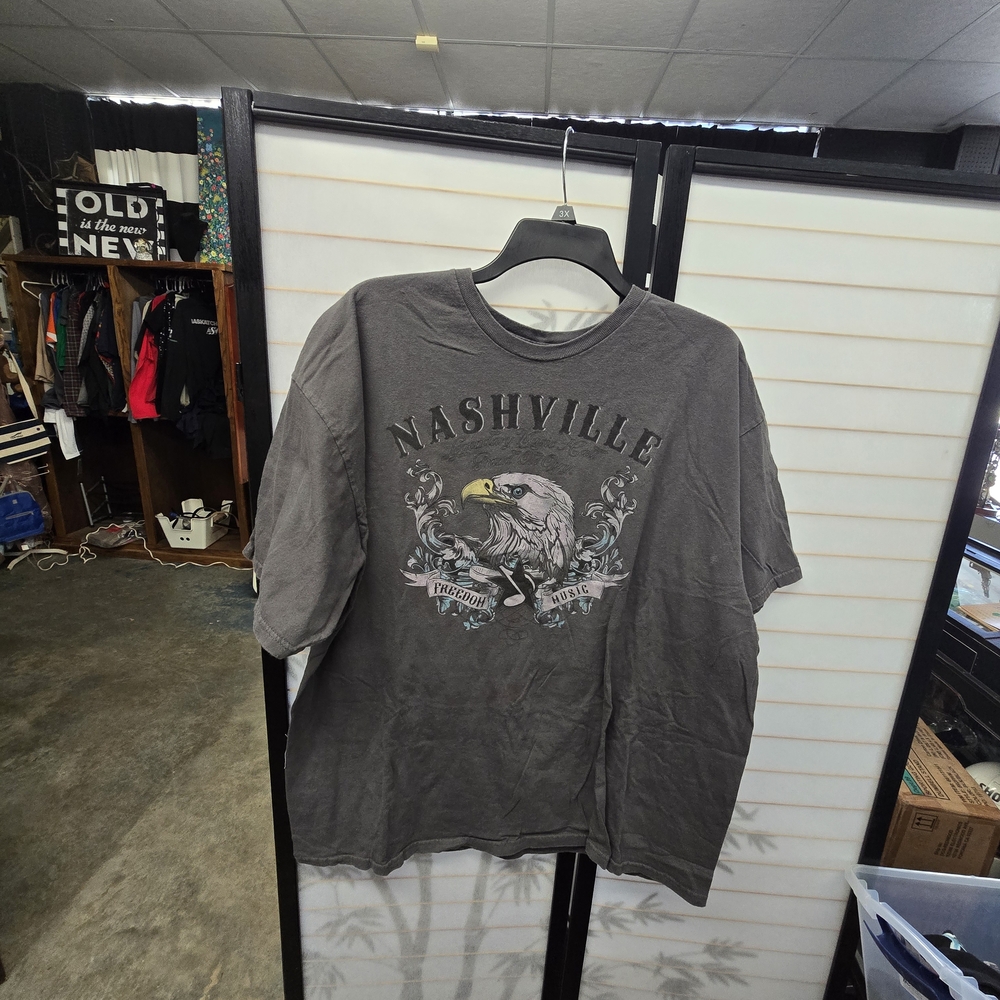 Nashville Graphic Men's T-Shirt in Charcoal Grand OLE OPRY MOTORCYCLE SZ XXL